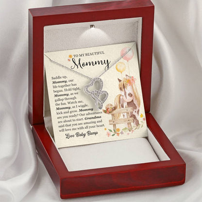 Saddle Up Mommy Necklace 1 Double Hearts Necklace
