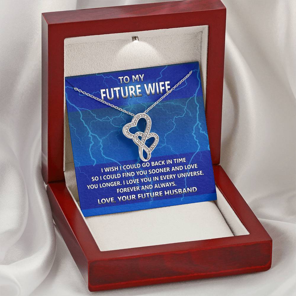 Special Gift For Future Wife Double Hearts Necklace