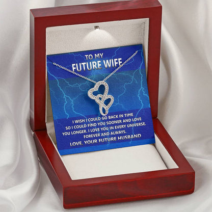 Special Gift For Future Wife Double Hearts Necklace