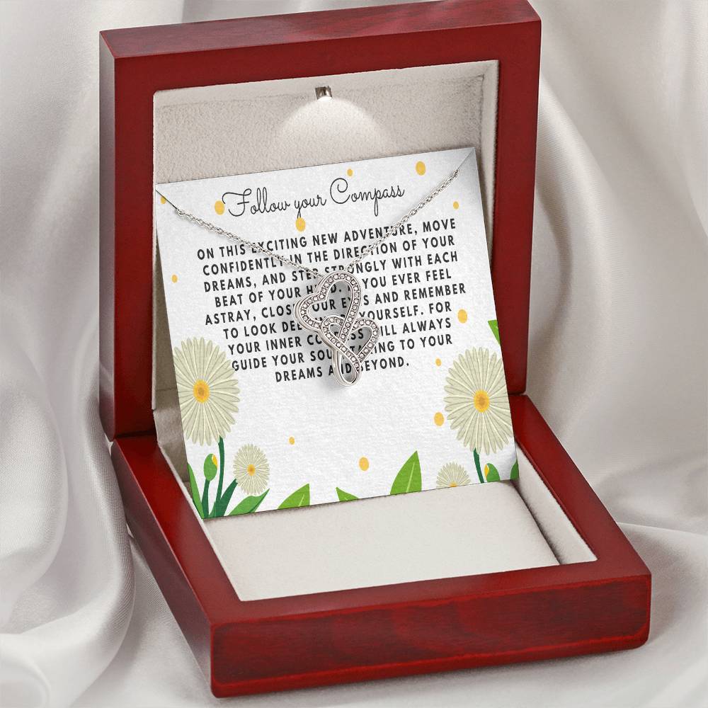 To My Graduation Daughter Double Heart Necklace Gift - Gift For Daughter From Mom - Daughter's Birthday - Daughter's G 1 Double Hearts Necklace