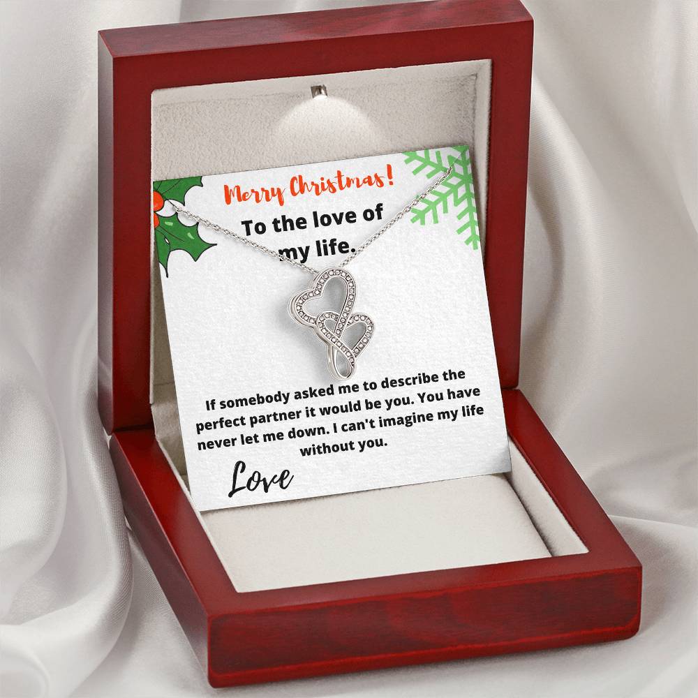 Love Of My Life  Double Hearts Necklace
