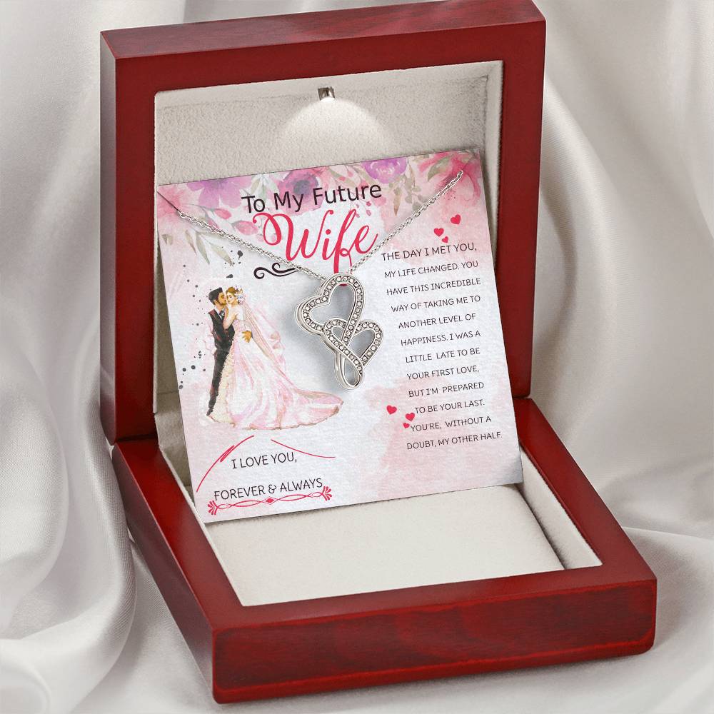 To My Future Wife Double Hearts Necklace