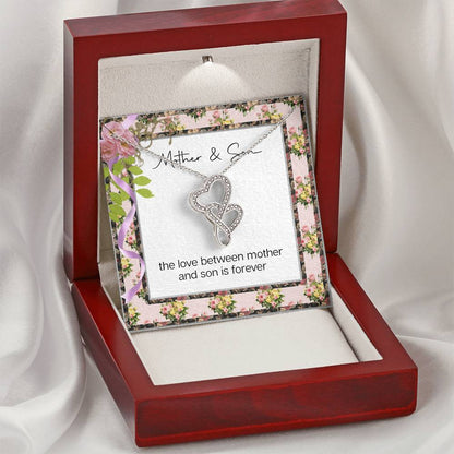 Mother & Son  Double Hearts Necklace