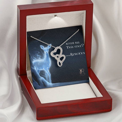 After All This Time Always - Roseandluxury Double Hearts Necklace