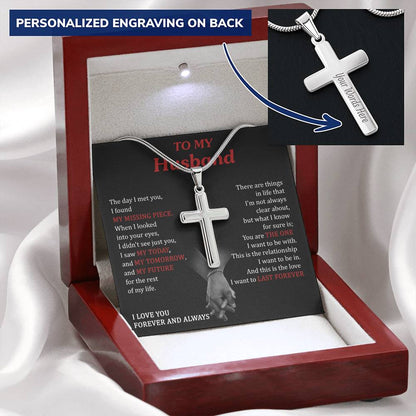For Husband - My Future - Cross 1 Customize Engraved Cross Necklace