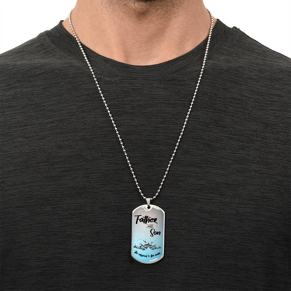 Gift For Dad- Father's Day. Dog Tags! The Original And The Remix! - Army Tag Necklace, Dog Tag Necklace