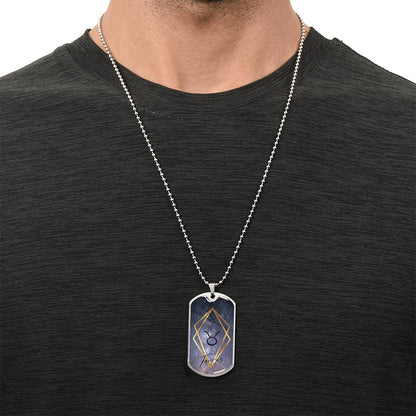 Taurus Galaxy Personalized Dog Tag Necklace - Army Tag Necklace, Dog Tag Necklace