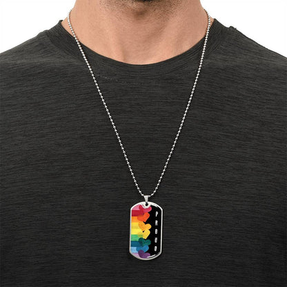 Proud To Be Me Black Dog Tag Necklace - Pride In Who I Am Dog Tag Necklace - Lgbtq Dog Tag Necklace - Born This Way - Army Tag Necklace, Dog Tag Necklace