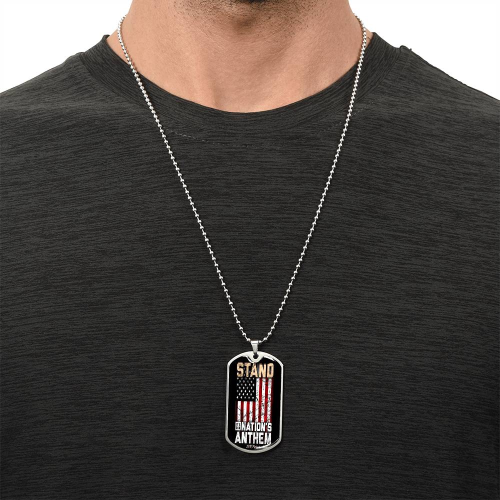 Our National Anthem - Army Tag Necklace, Dog Tag Necklace
