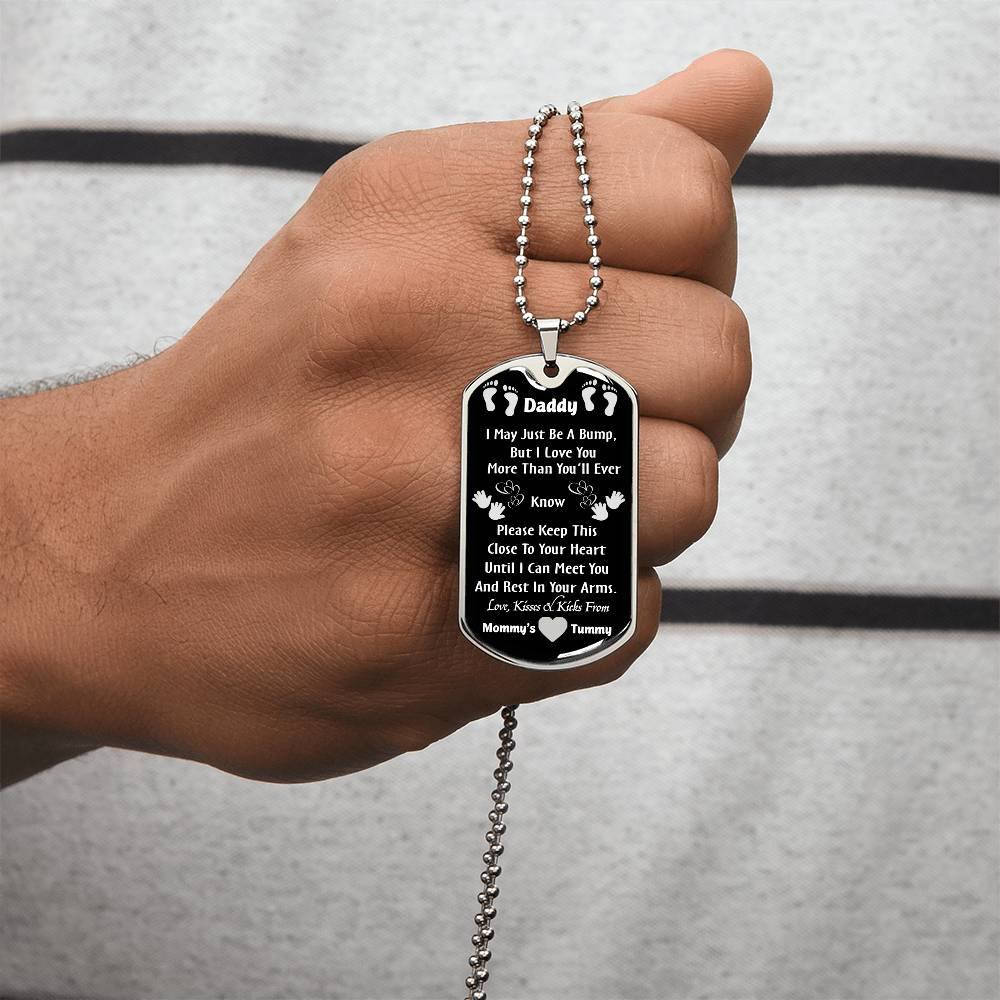 To My Daddy - Army Tag Necklace, Dog Tag Necklace