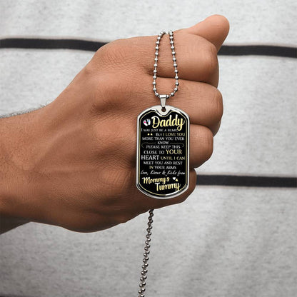 Collection Dad - Bump Gift For Dad - Army Tag Necklace, Dog Tag Necklace