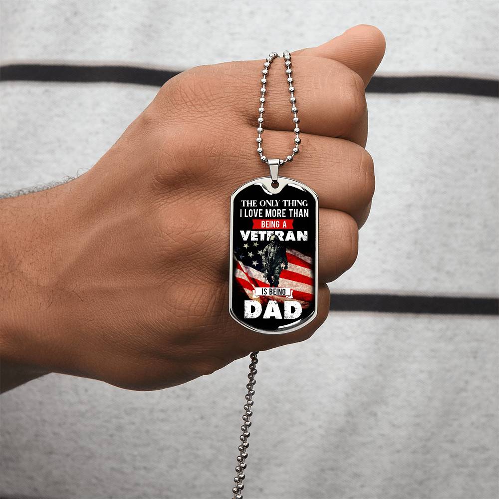 Patent-Pending Jewelry For Veteran Dad - Army Tag Necklace, Dog Tag Necklace