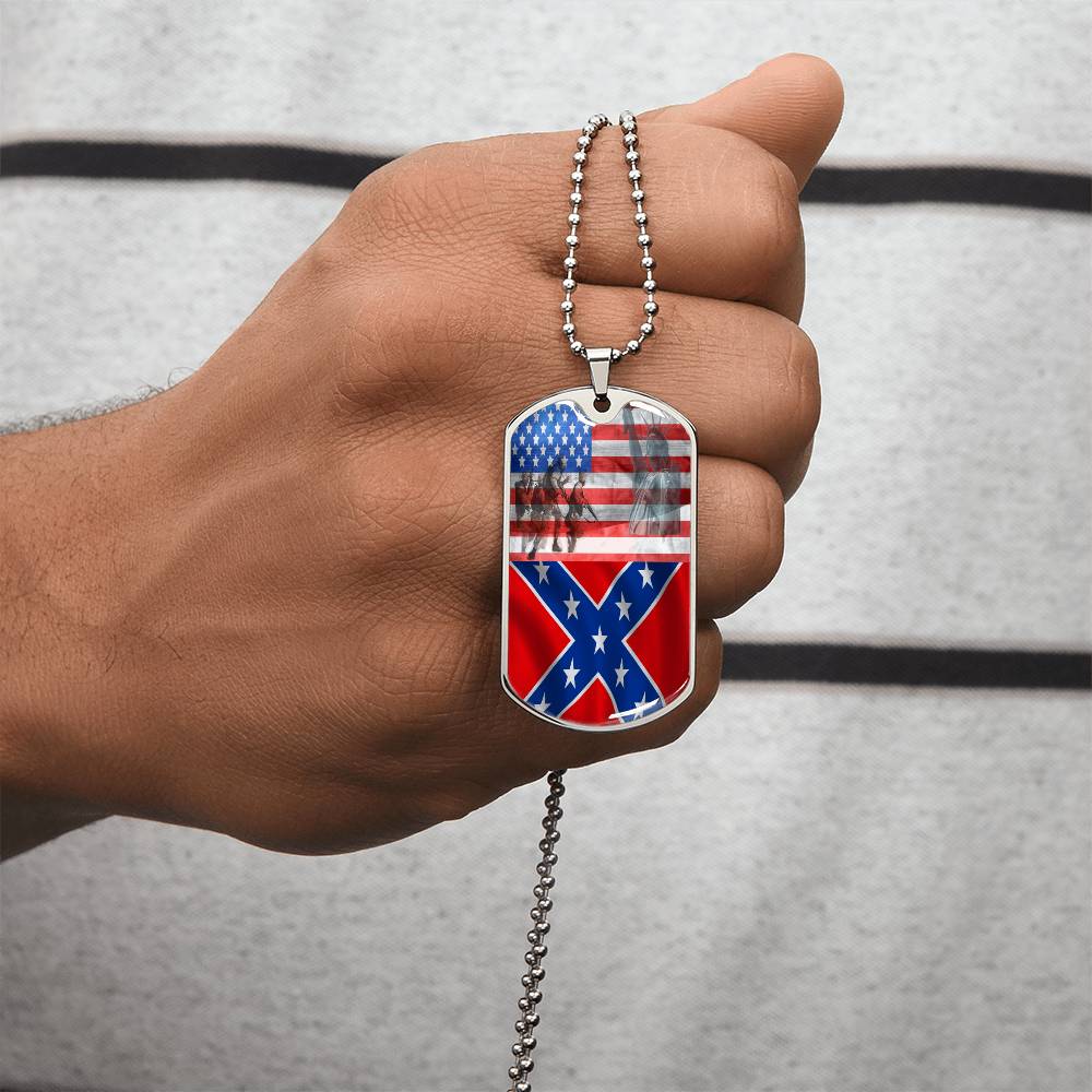 Proud Conderate American - Army Tag Necklace, Dog Tag Necklace