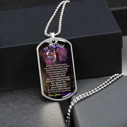 Gift For Electrician Dad - Electrician Dad Gift - Necklace For Electrician Dad - Fathers Day - Dad Dog Tag Necklace - Army Tag Necklace, Dog Tag Necklace