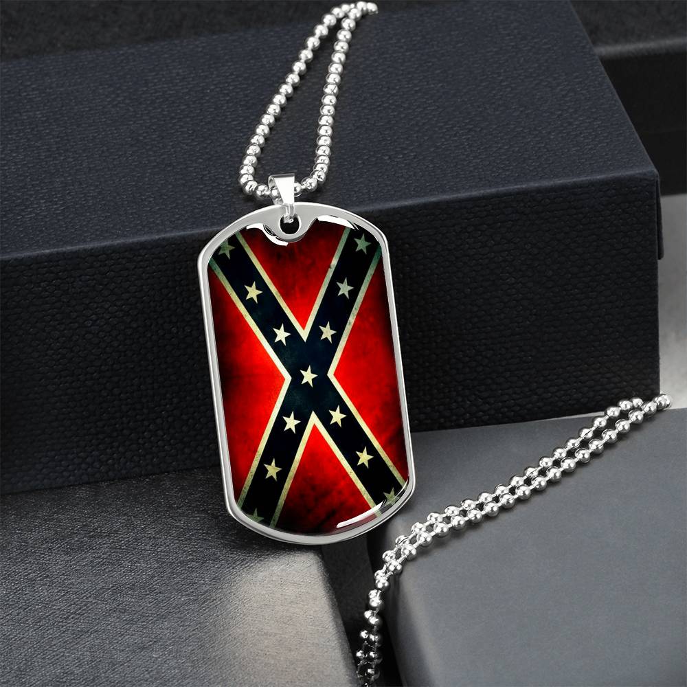 North Carolina State Flag - Army Tag Necklace, Dog Tag Necklace