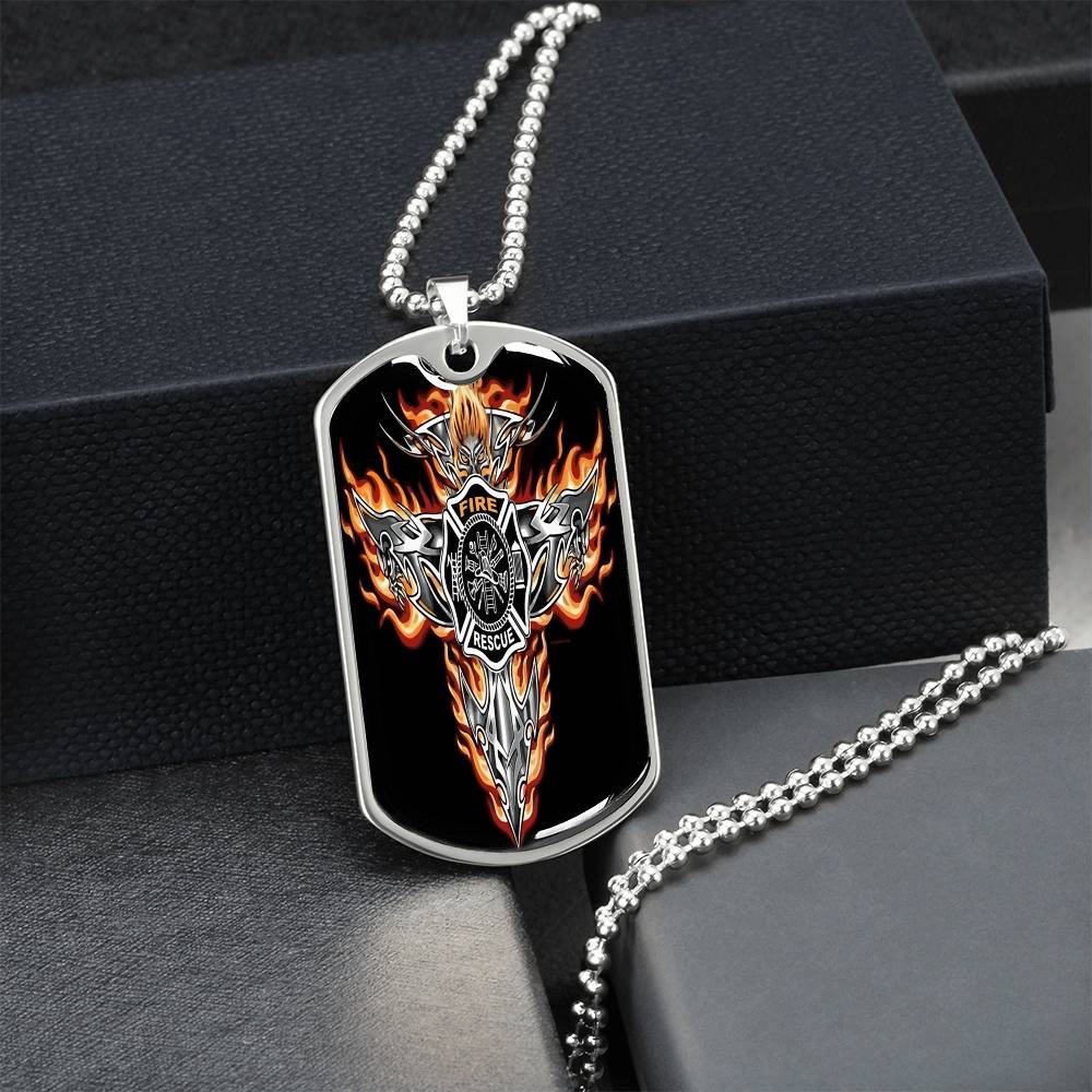 Best Gift For Firefighter - Army Tag Necklace, Dog Tag Necklace
