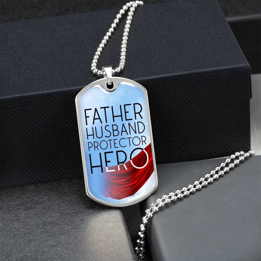 Hero Dog Tag Necklace,Personalized Gift For Fathers Day, Father's Day, Or Wedding Gift From The Bride On Her Wedding Day - Army Tag Necklace, Dog Tag Necklace