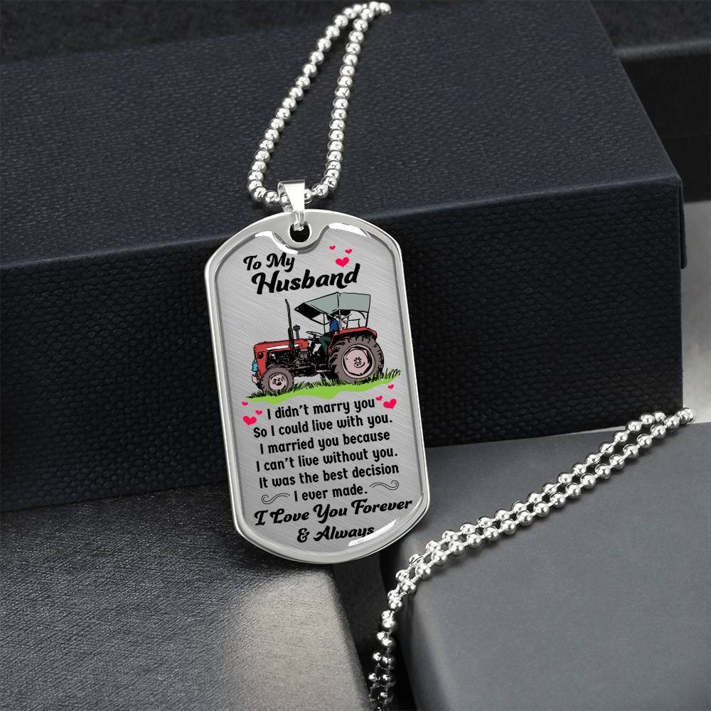 Gift For Farmer - Premium Dog Tag - Army Tag Necklace, Dog Tag Necklace