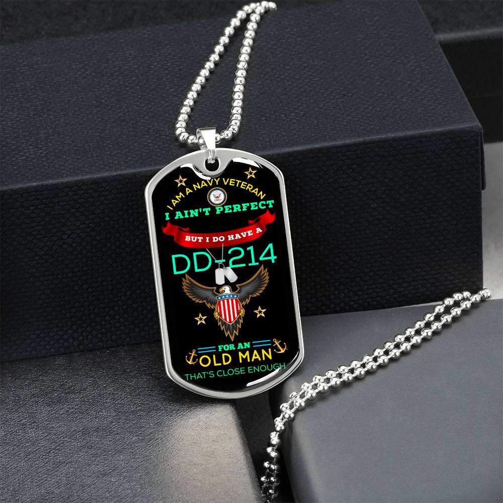 Gorgeous Navy Veteran Dog Tag - Army Tag Necklace, Dog Tag Necklace