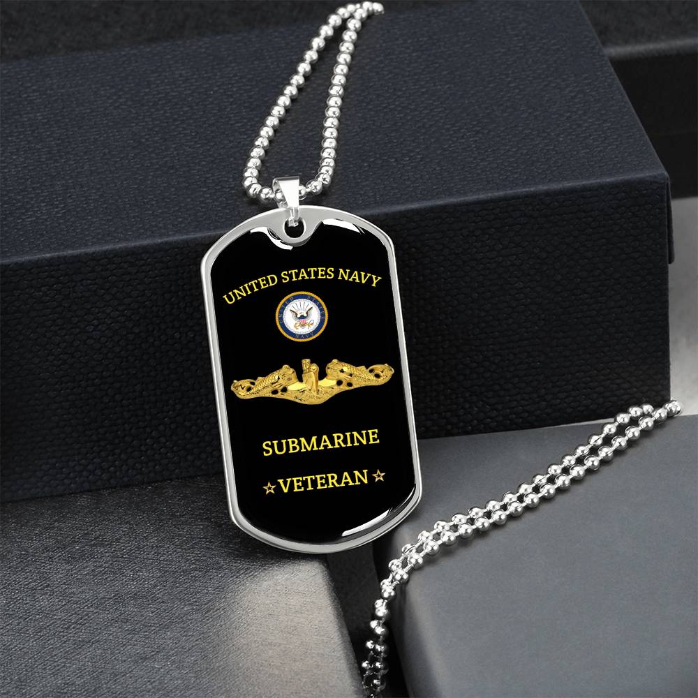 Gorgeous Dog Tag For Submarine Veterans - Army Tag Necklace, Dog Tag Necklace