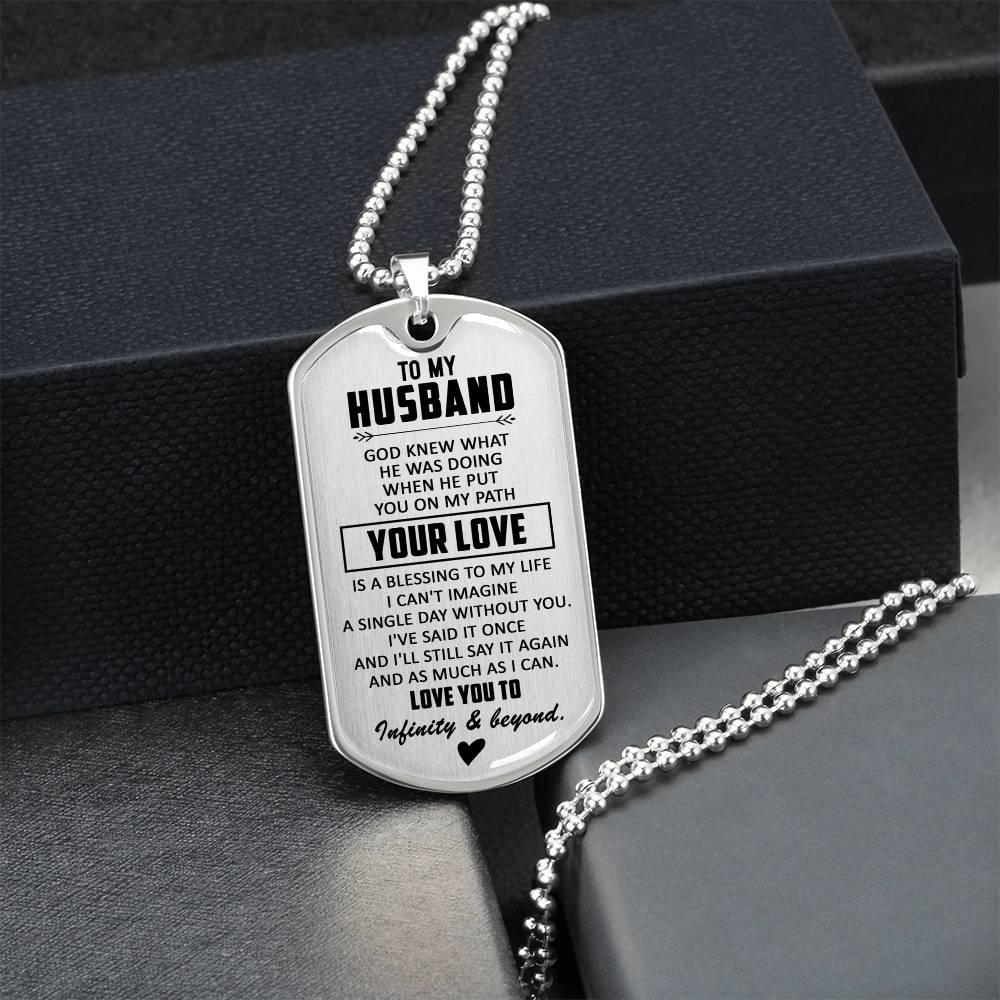Gift For Husband - Blessing - Dog Tag - Army Tag Necklace, Dog Tag Necklace