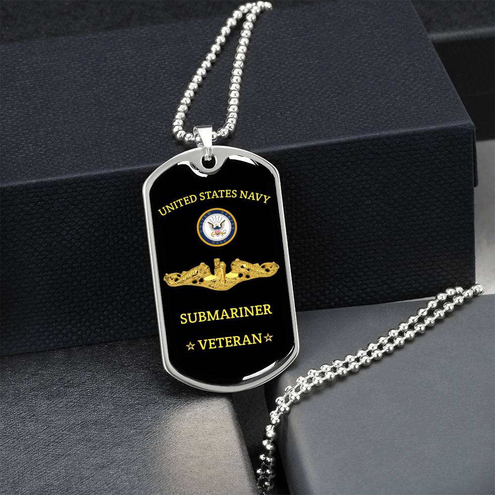 Gorgeous Dog Tag For Submarine Veterans - Army Tag Necklace, Dog Tag Necklace