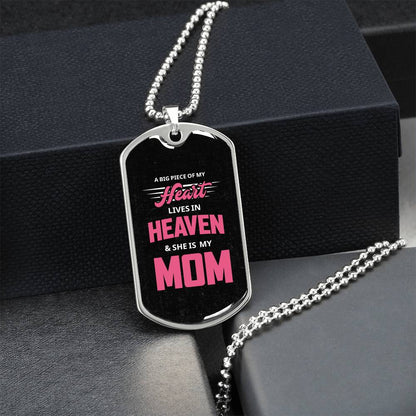 Remembering My Mom - Army Tag Necklace, Dog Tag Necklace