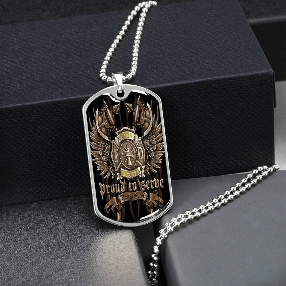 Best Gift For Firefighter - Army Tag Necklace, Dog Tag Necklace