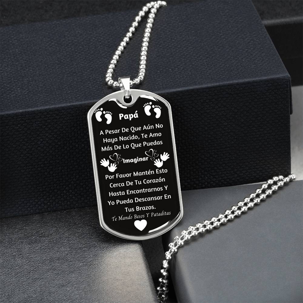 To My Dad, Love Your Son, Premium Dog Tag Necklace Dog Tag Necklace, Optional Engraving, Dad Gift, Papa Gift, Father's Day - Army Tag Necklace, Dog Tag Necklace