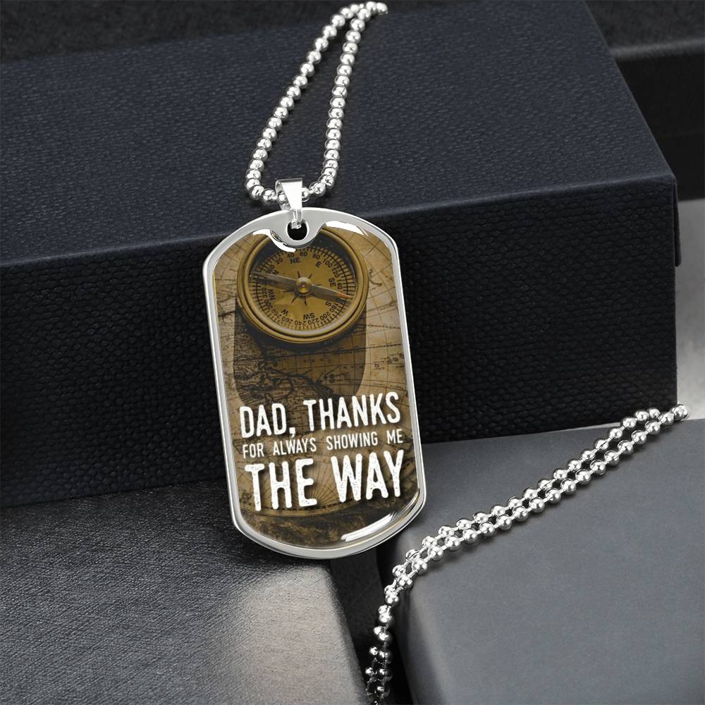Dad Dog Tags Necklace Gifts For Dad From Daughter Son Kids 50Th Birthday Gift For Dad Thank You Army Wedding Gift From Bride - Army Tag Necklace, Dog Tag Necklace