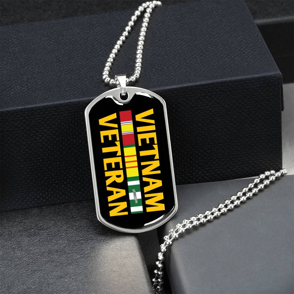 Vietnam Veteran Dog Tag - Army Tag Necklace, Dog Tag Necklace