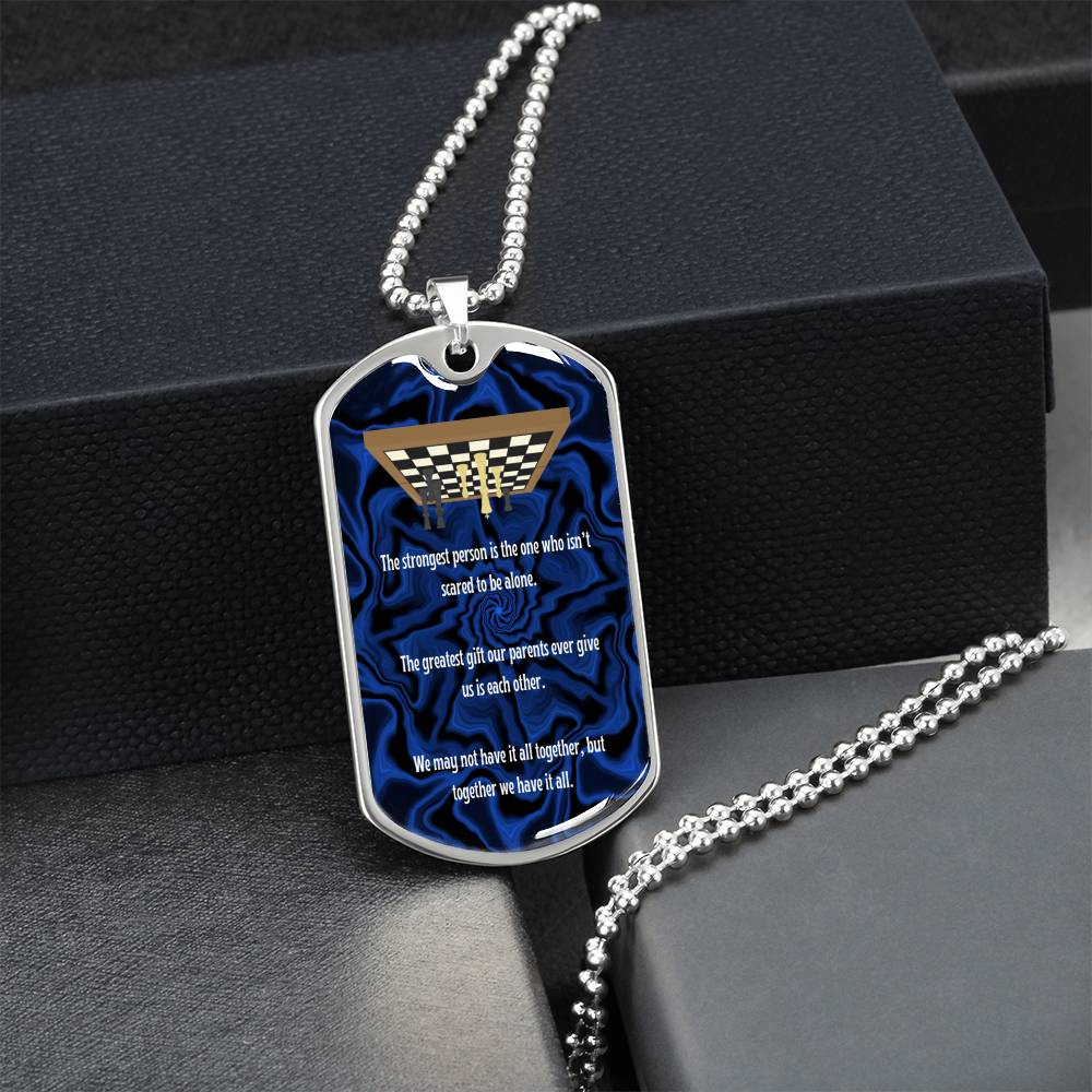 Chess Theme Dog Tag Necklace For Son - Army Tag Necklace, Dog Tag Necklace