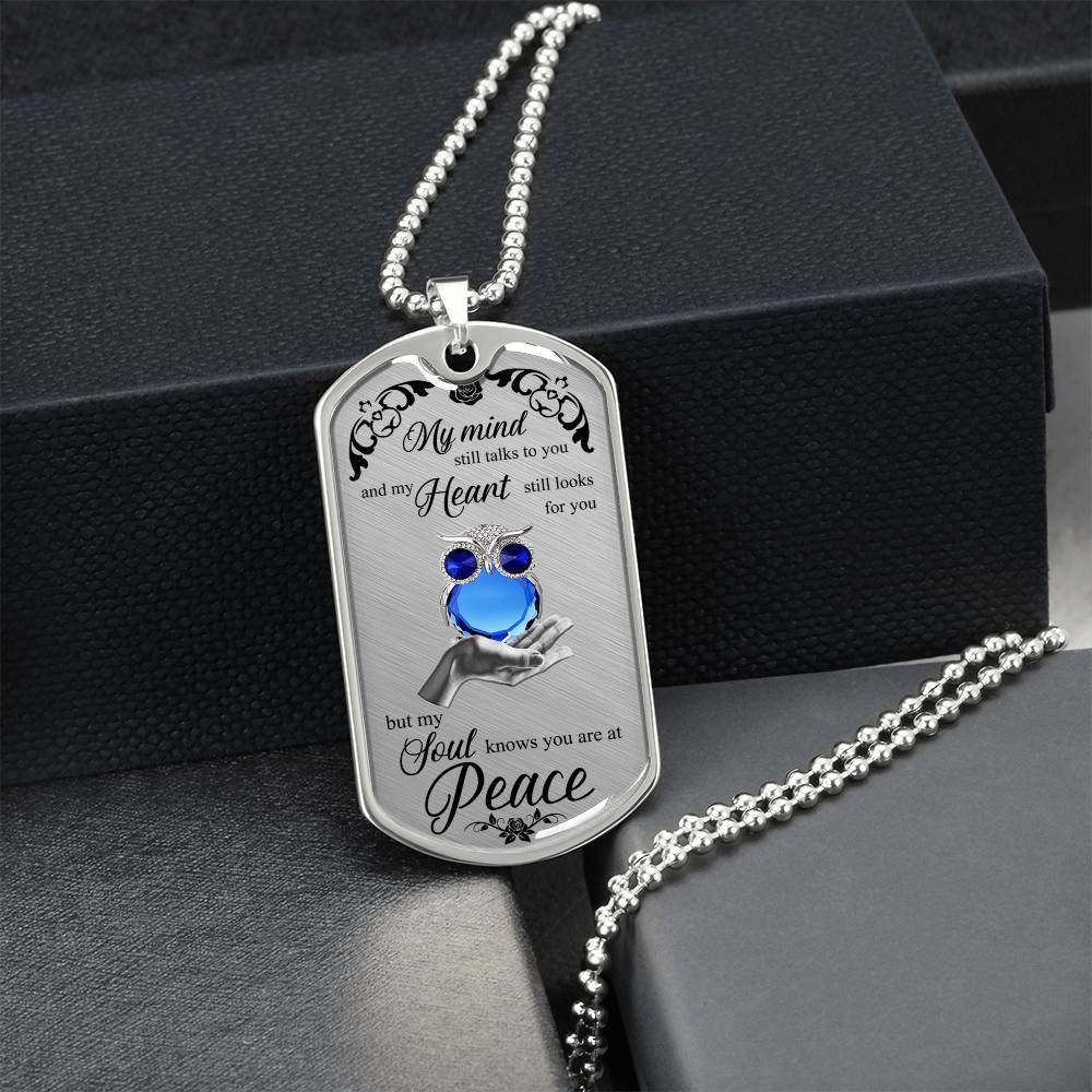 Memorial Gift, Bereavement, Remembrance, Death Of Loved One, Christian, Forever In My Heart, Sympathy Gift, Condolence Gift - Army Tag Necklace, Dog Tag Necklace