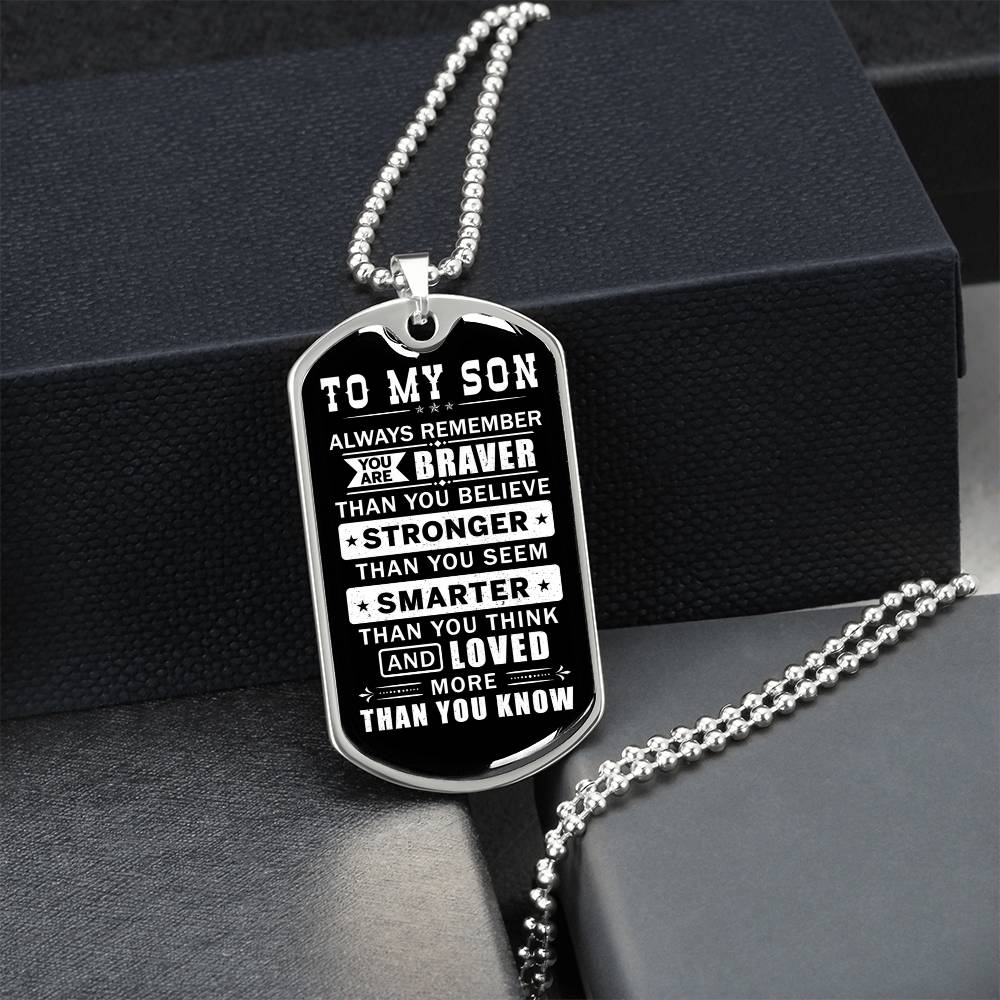 Dog-Tag For Son - Army Tag Necklace, Dog Tag Necklace