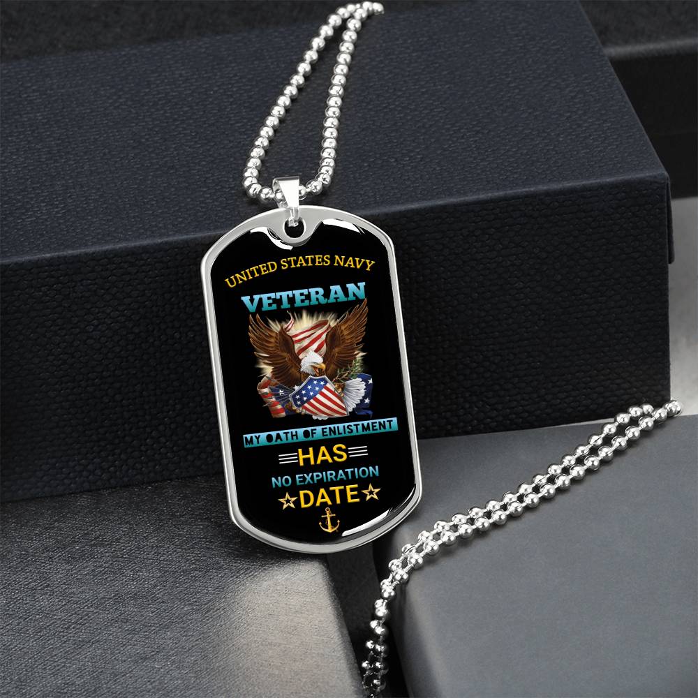 Gorgeous Dog Tag For Navy Veterans - Army Tag Necklace, Dog Tag Necklace