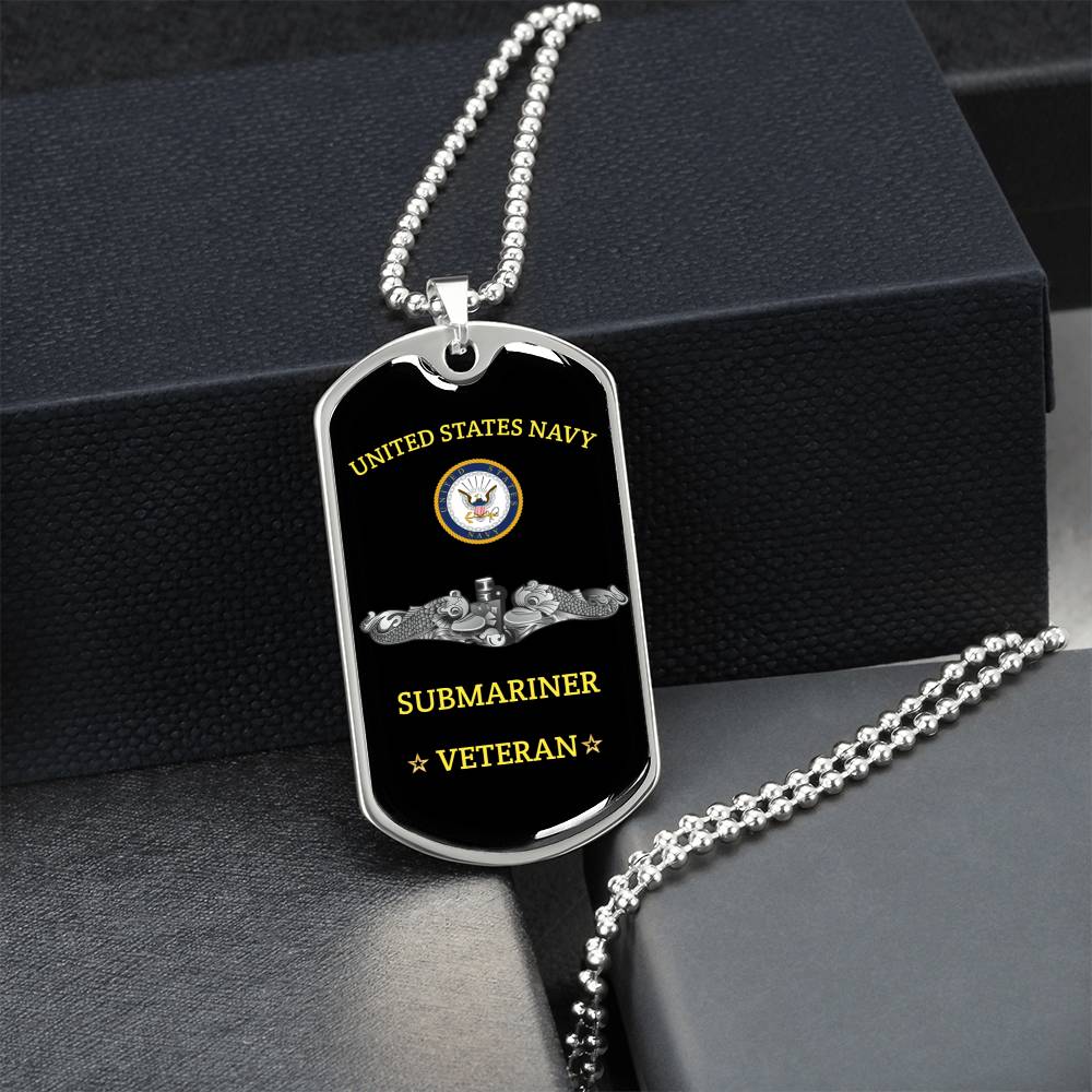 Gorgeous Dog Tag For Submarine Veterans - Army Tag Necklace, Dog Tag Necklace