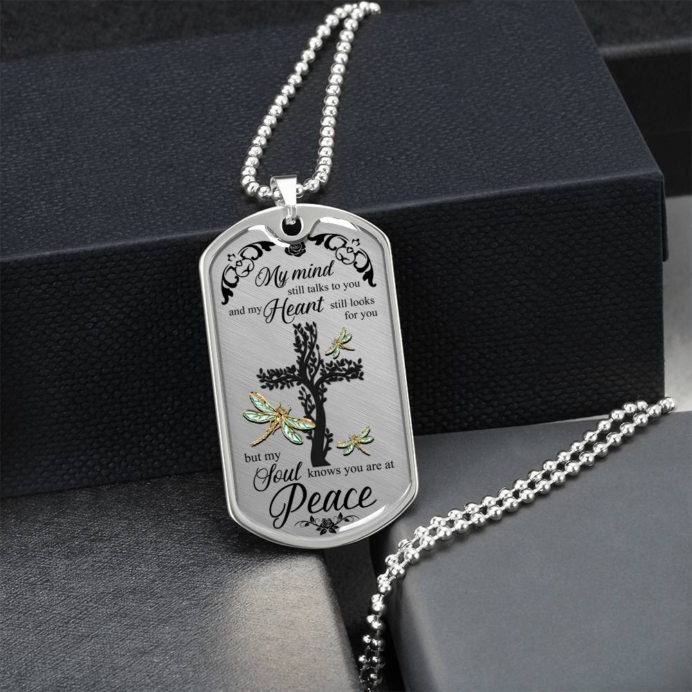 Dragonflies Tree Of Life Faith Cross Luxury Dog Tag - Army Tag Necklace, Dog Tag Necklace