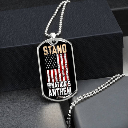 Our National Anthem - Army Tag Necklace, Dog Tag Necklace