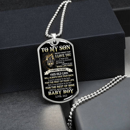 To My Son - Gift From Dad - Army Tag Necklace, Dog Tag Necklace