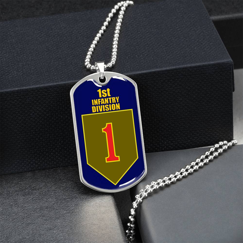 Awesome Dog Tag For 1St Infantry Division - Army Tag Necklace, Dog Tag Necklace