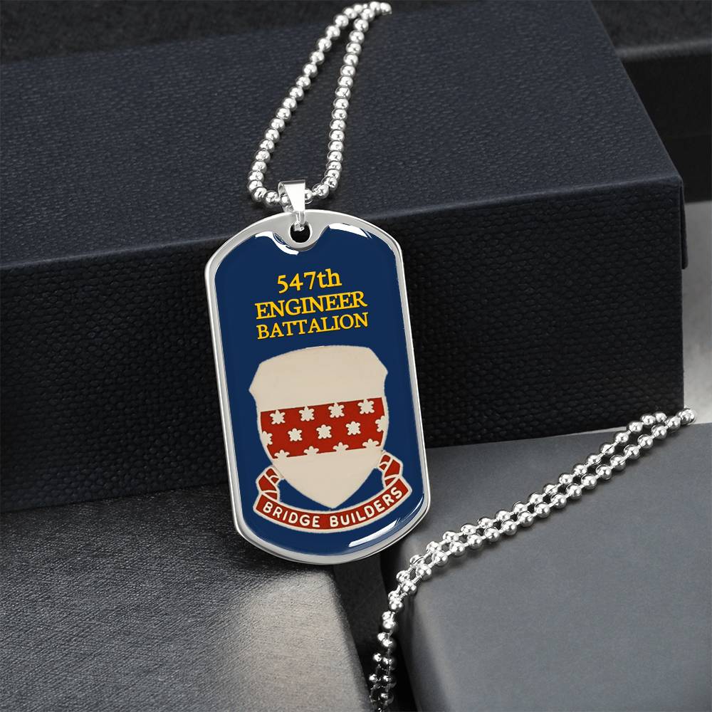 Awesome Dog Tag For 547Th Engineer Battalion - Army Tag Necklace, Dog Tag Necklace