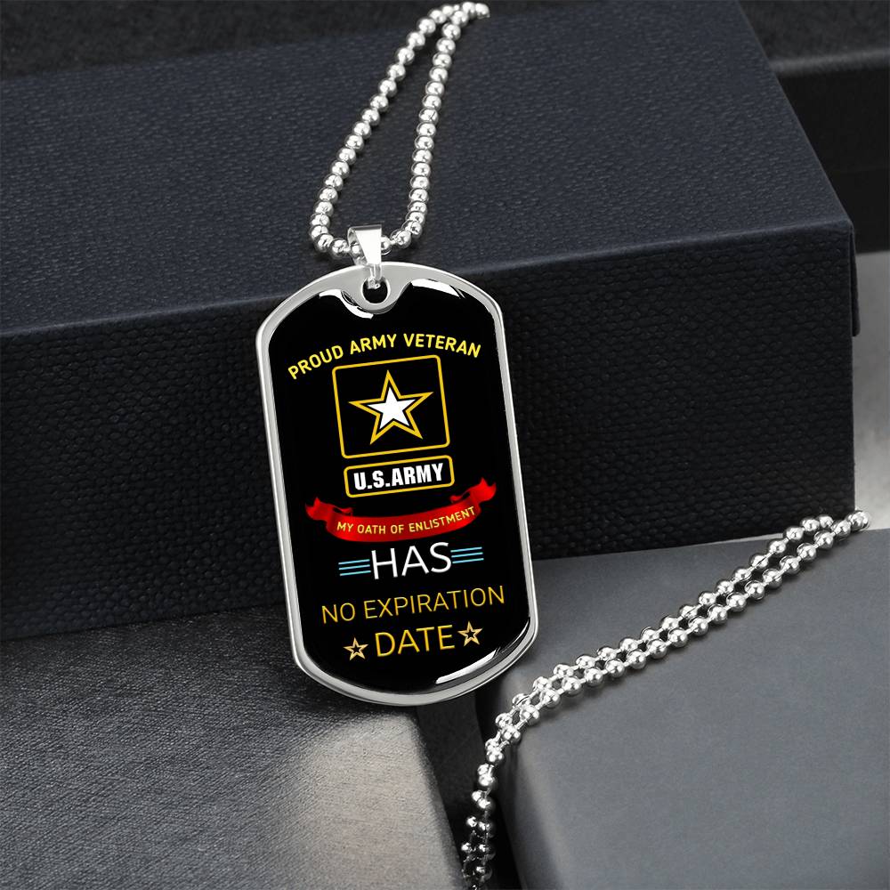 Gorgeous Dog Tag For Army Veteran - Army Tag Necklace, Dog Tag Necklace