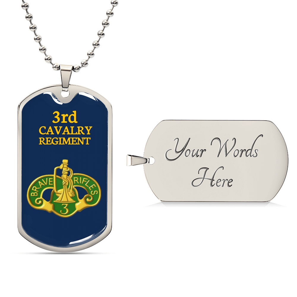 Awesome Dog Tag For 3Rd Armored Cavalry - Army Tag Necklace, Dog Tag Necklace