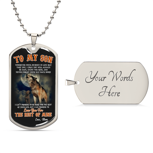 To My Son - Dog Tag Necklace - Army Tag Necklace, Dog Tag Necklace