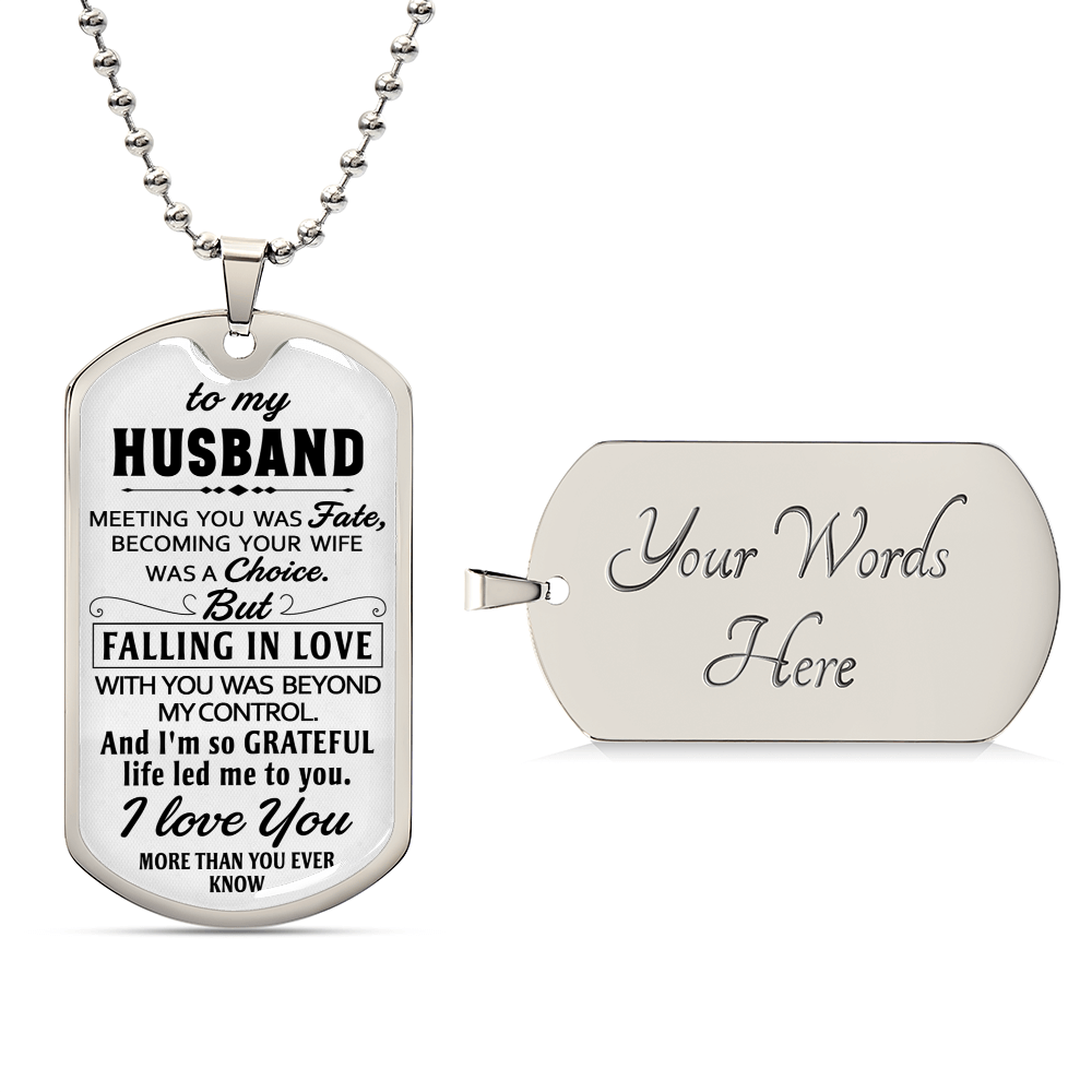 Gift For Husband - So Grateful - Dog Tag - Army Tag Necklace, Dog Tag Necklace
