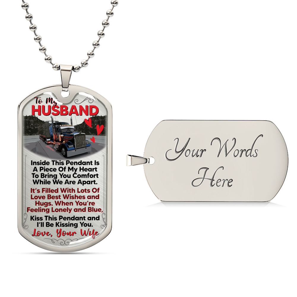 Gift For Trucker- Premium Dog Tag - Army Tag Necklace, Dog Tag Necklace