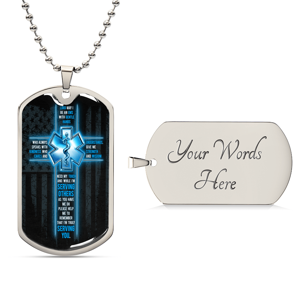 Ems Wreath Sign - Army Tag Necklace, Dog Tag Necklace