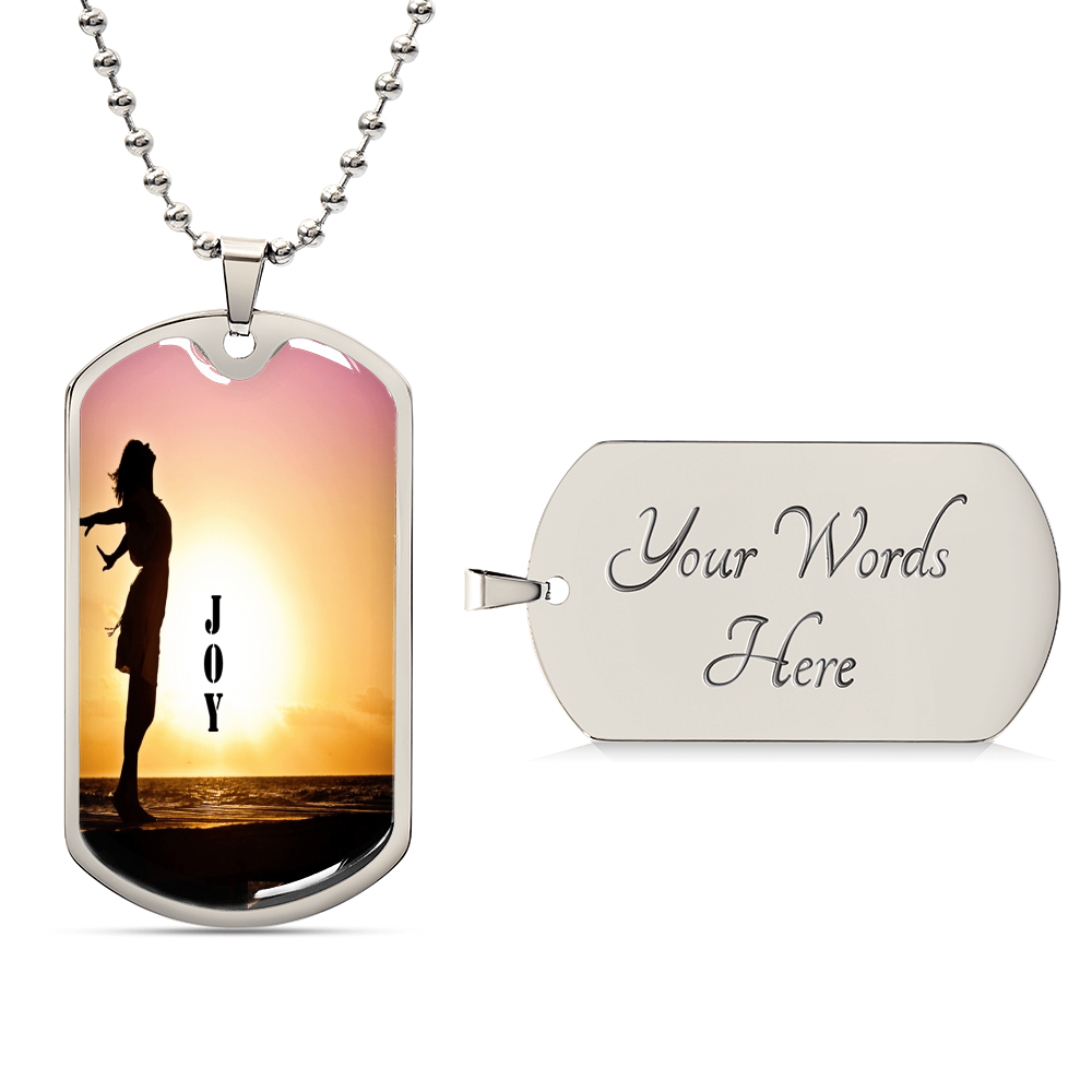 Joy - Army Tag Necklace, Dog Tag Necklace