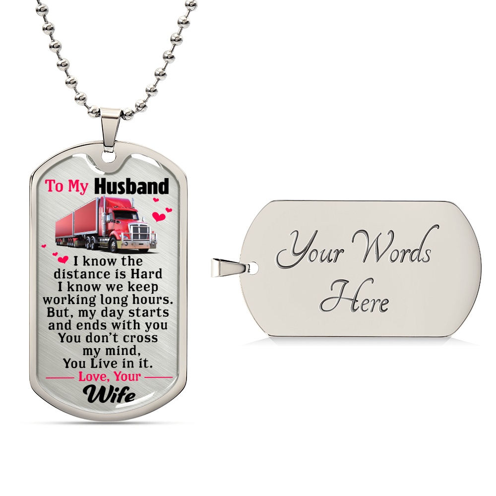 Gift For Hubby - Premium Dog Tag - Army Tag Necklace, Dog Tag Necklace