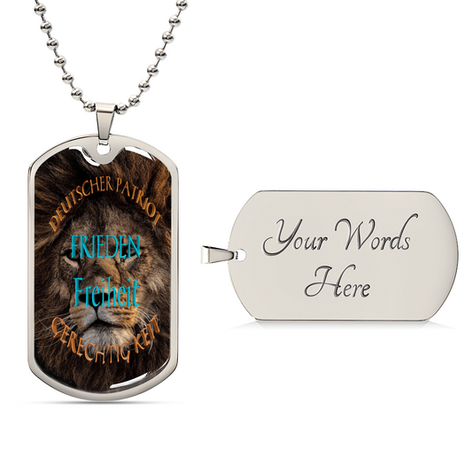 German Patriots - Army Tag Necklace, Dog Tag Necklace